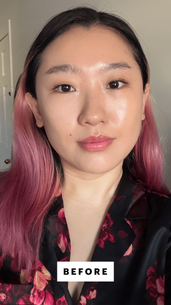 Han before applying the Laneige Neo Blurring Powder