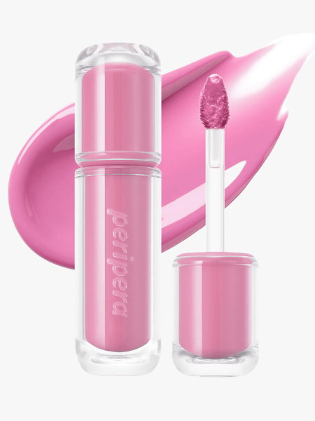 Peripera Mood Glowy Tint in 06 Pink Youth in a light gray background