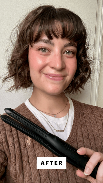 Allure senior commerce editor Sarah Felbin after using the Wavytalk Cool Curl Pencil